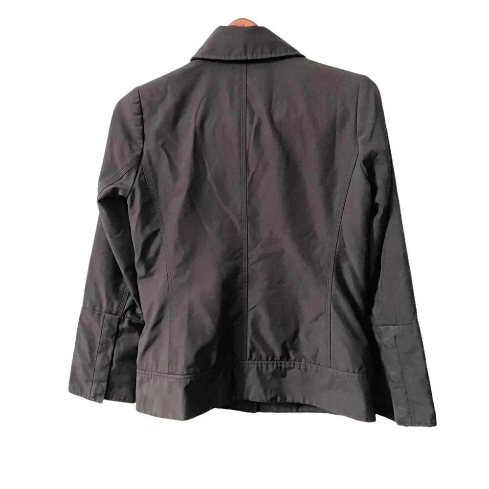 GAP Black Snap Button Collared Jacket Women's Size XS Pockets Classic Neutral